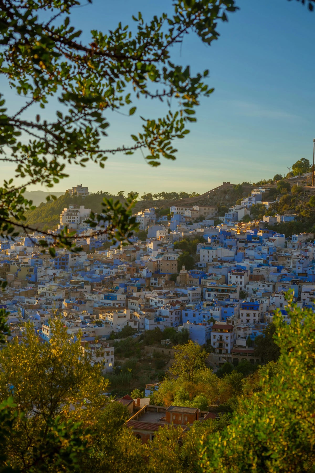 Blue painted streets of Chefchaouen during a 11 days desert tour from Tangier to Marrakech